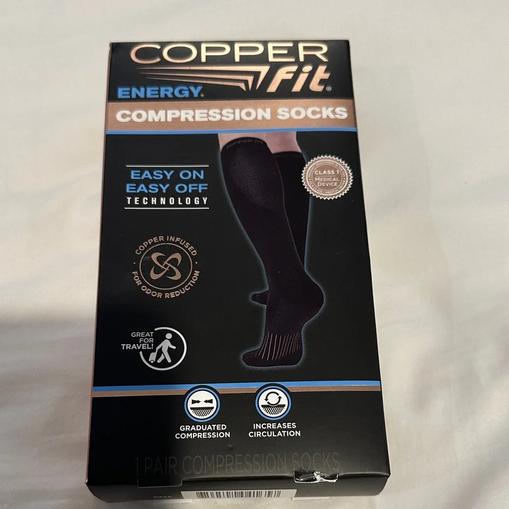 Copper fit Black Compression Socks nwot